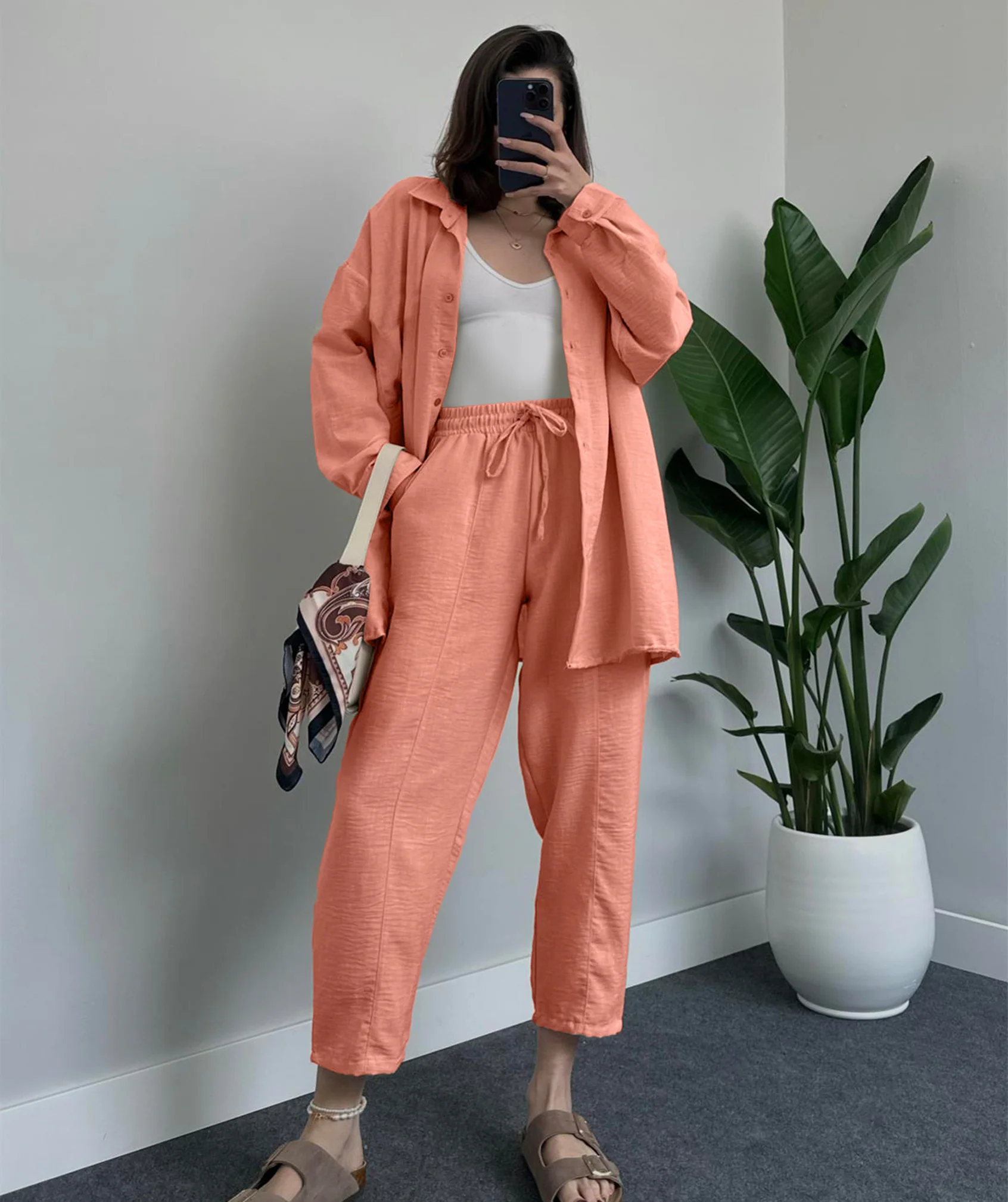 Ensemble en Lin Chemise & Pantalon - Image 12