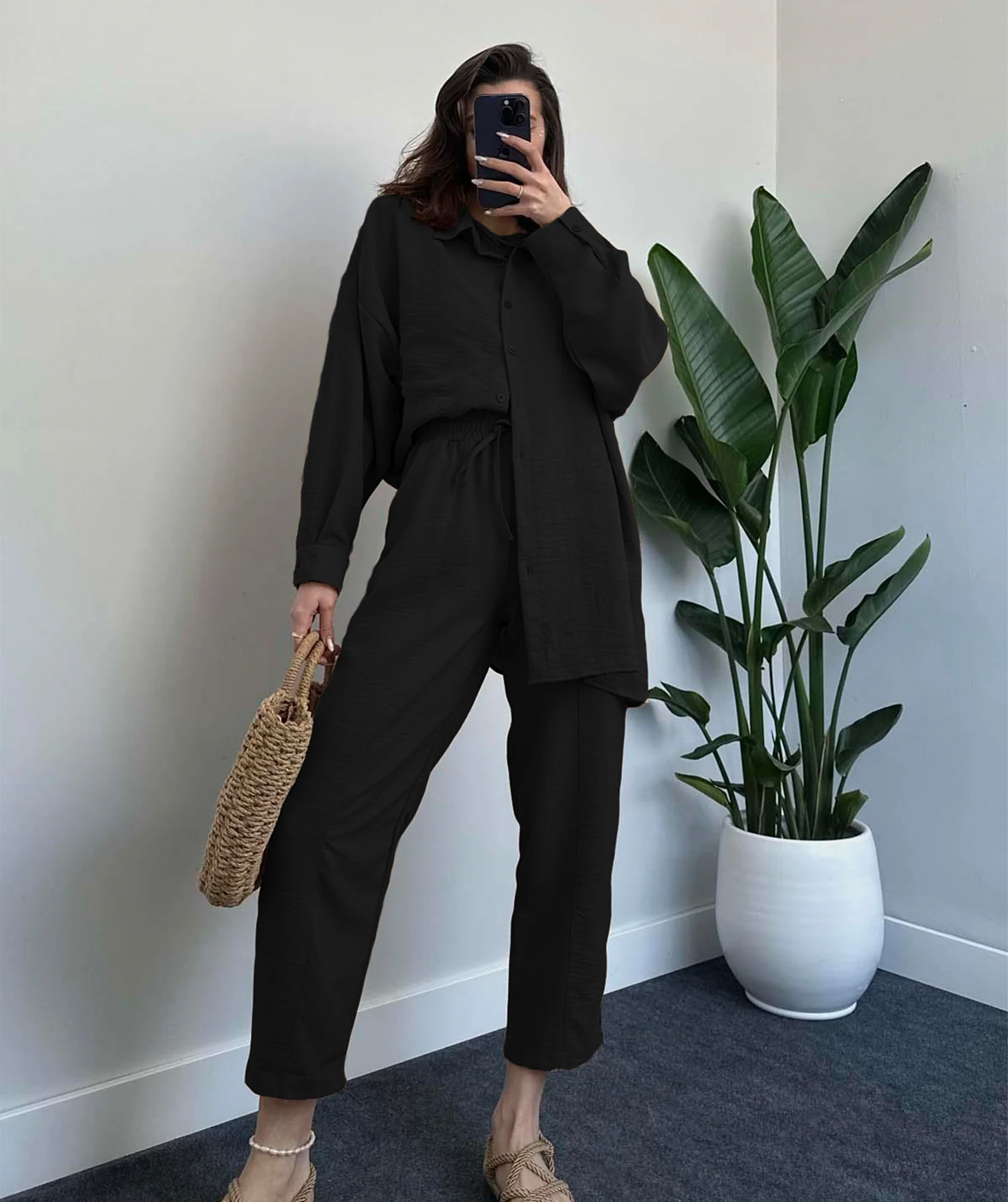 Ensemble en Lin Chemise & Pantalon - Image 13