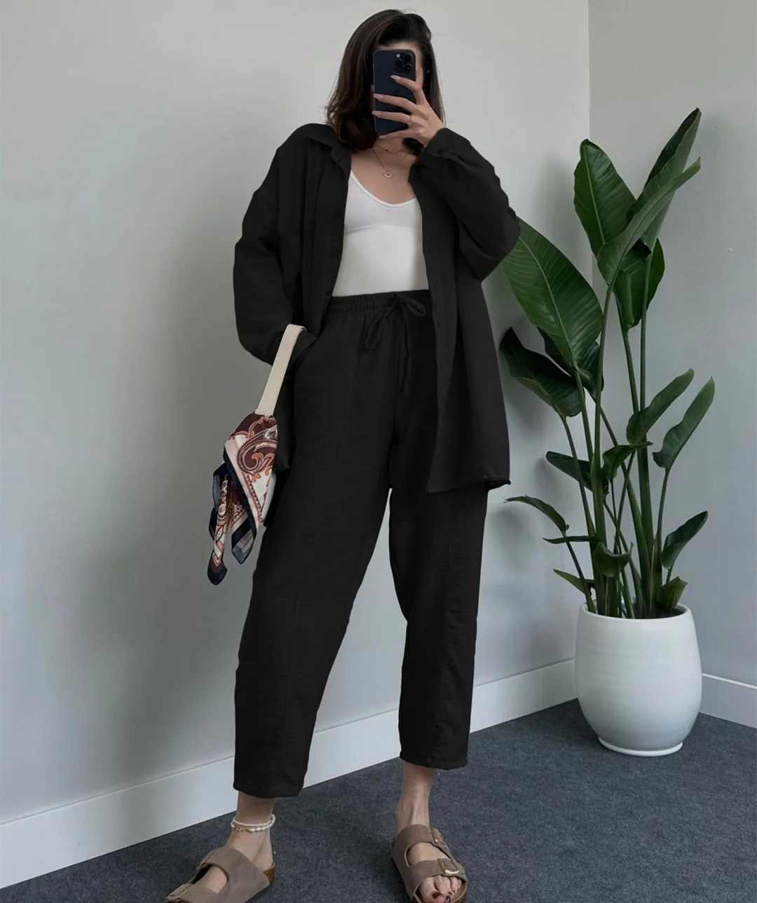 Ensemble en Lin Chemise & Pantalon - Image 3
