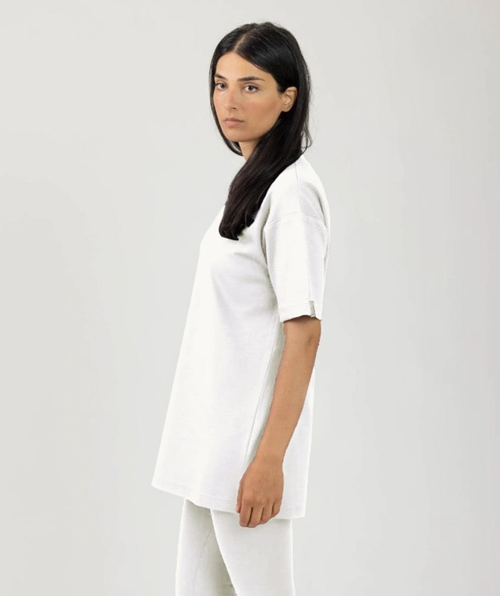 Flex Oversized T-Shirt Blanc - Image 4