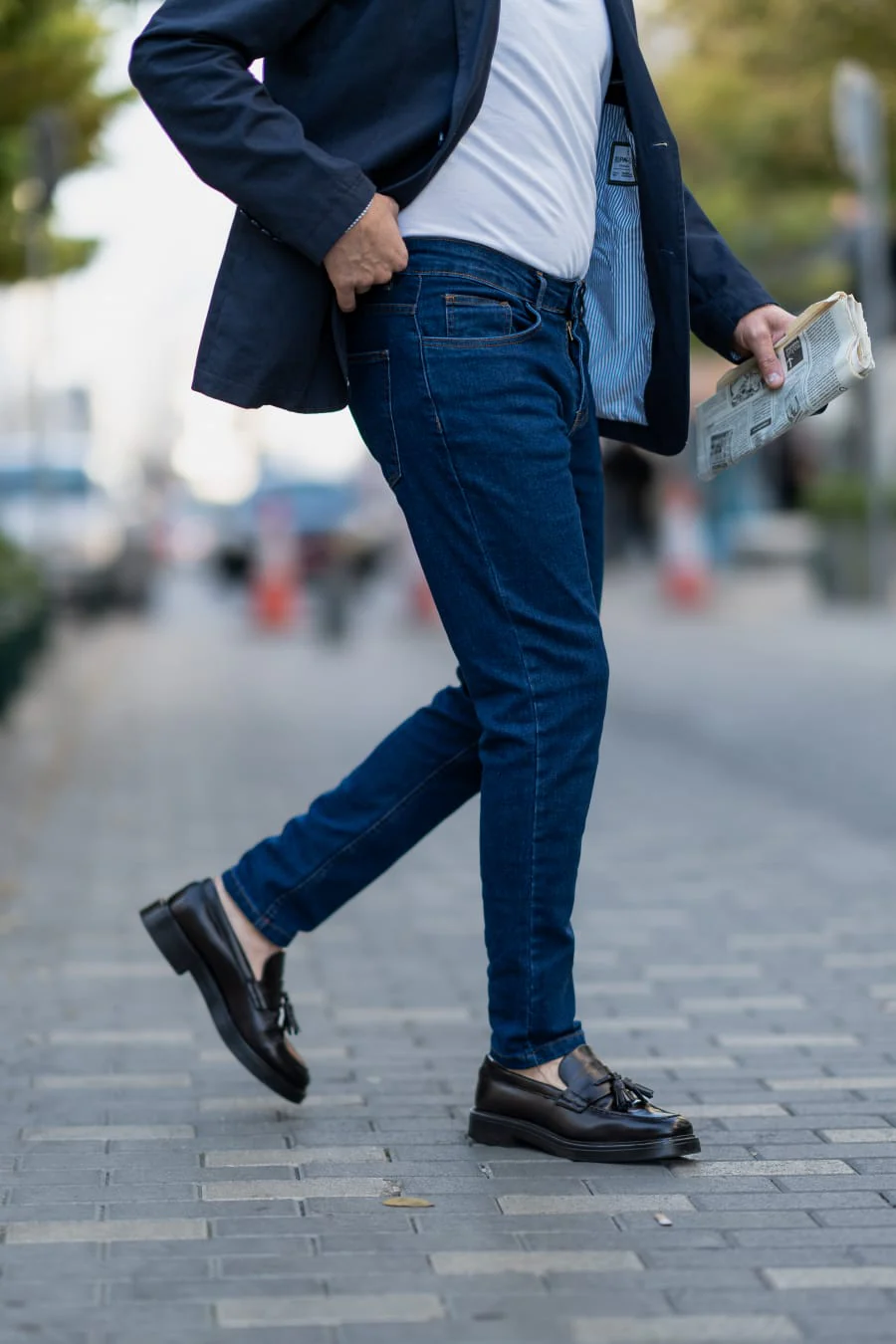 Jean Slim Coupe Ajustée - Bleu - Image 3