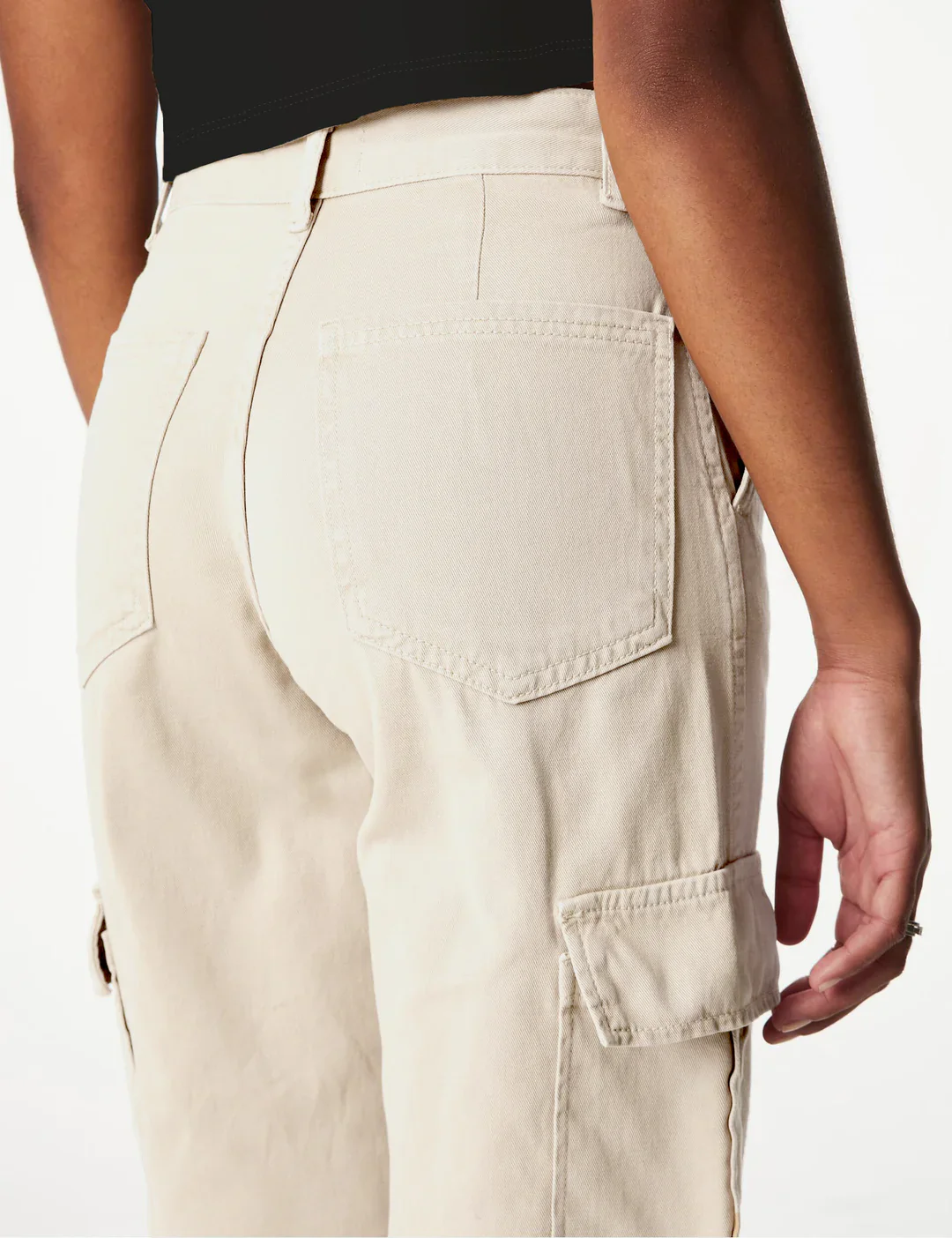 Pantalon Cargo Droit Taille Haute - Image 4