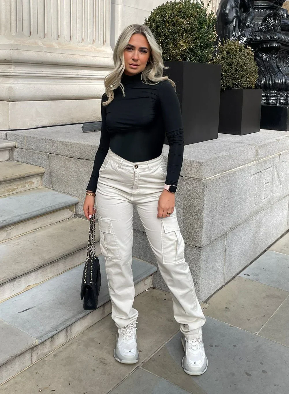 Pantalon Cargo Droit Taille Haute - Image 5