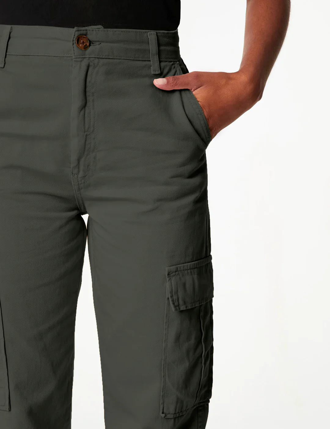 Pantalon Cargo Droit Taille Haute - Image 7