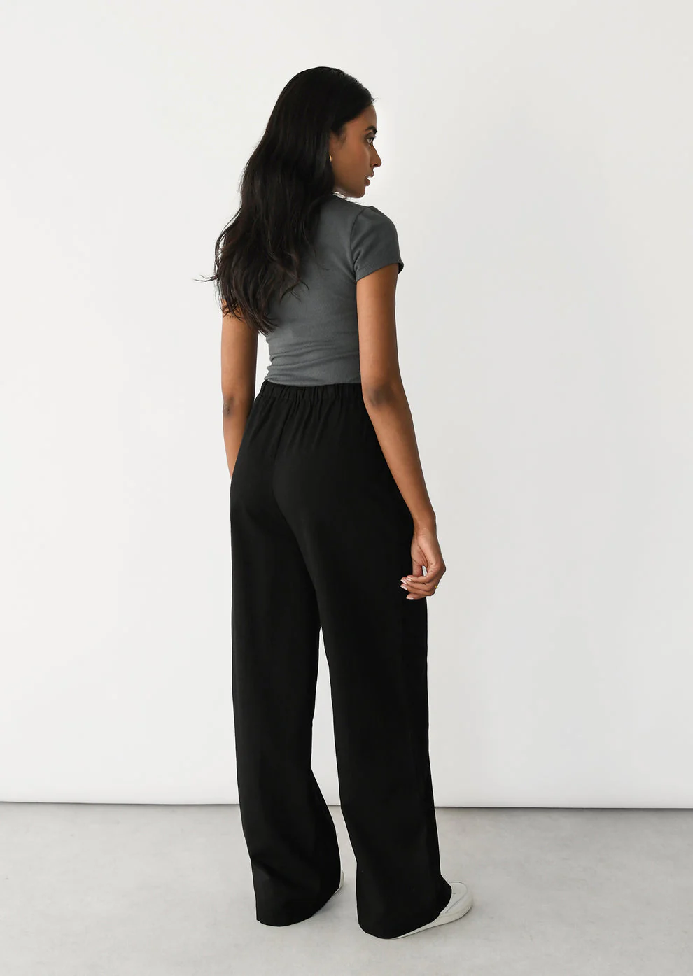Pantalon en lin à taille élastique - Image 3
