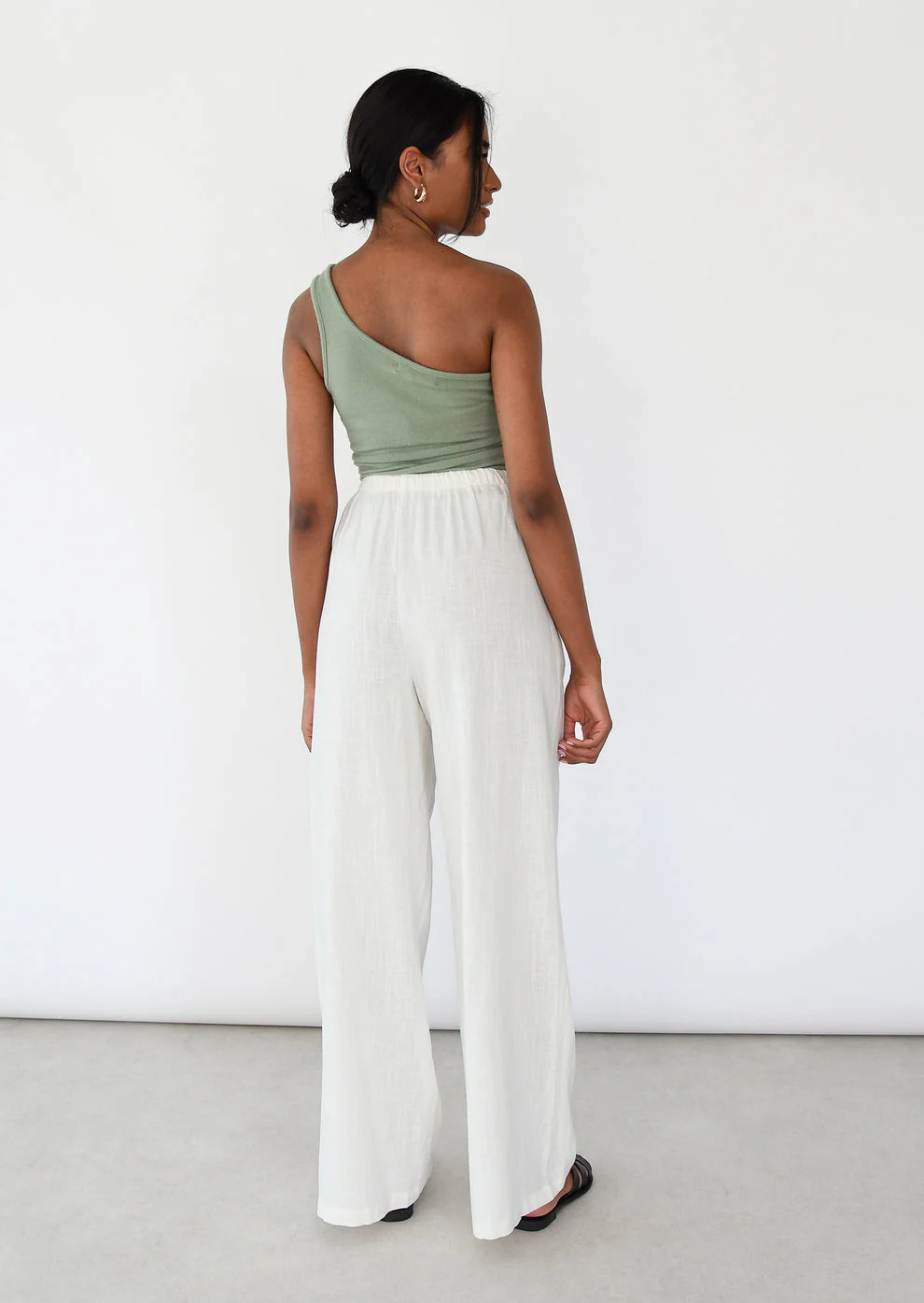 Pantalon en lin à taille élastique - Image 8