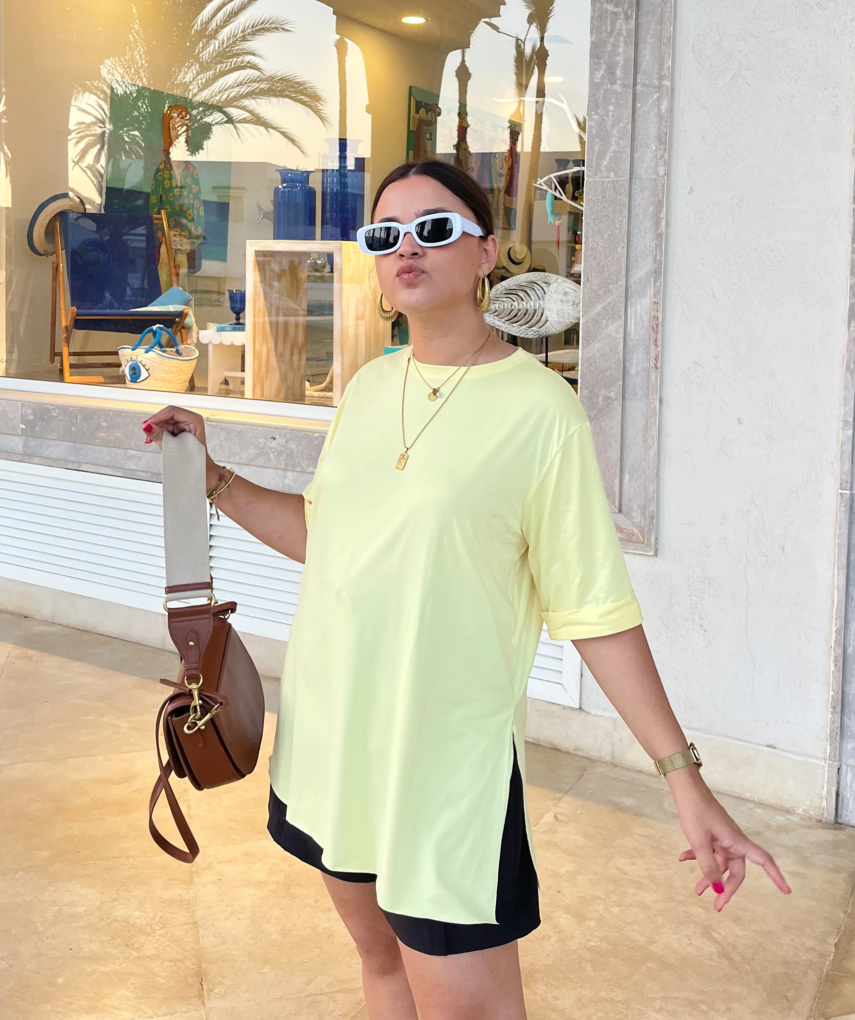 T-shirt oversize col rond - Image 4